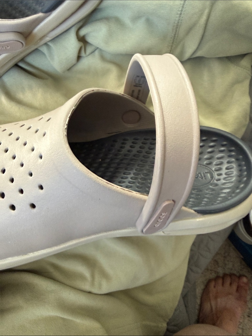 CROCS LiteRide Clog in Light Taupe with Black Footbed - Picture 6 of 7
